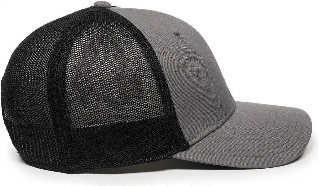 Oc Sports Rgr-360m Adjustable Mesh Back Cap - Grey Black - Gray / 6 7/8’’ - 7 1/2’’