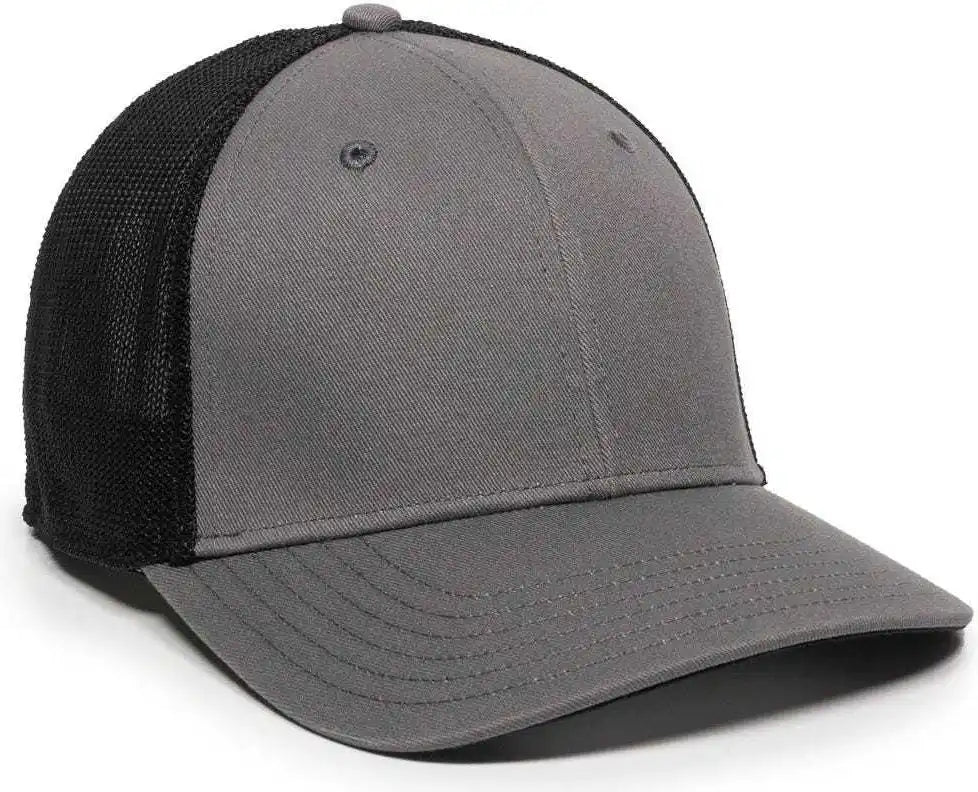 Oc Sports Rgr-360m Adjustable Mesh Back Cap - Grey Black - Gray / 6 7/8’’ - 7 1/2’’