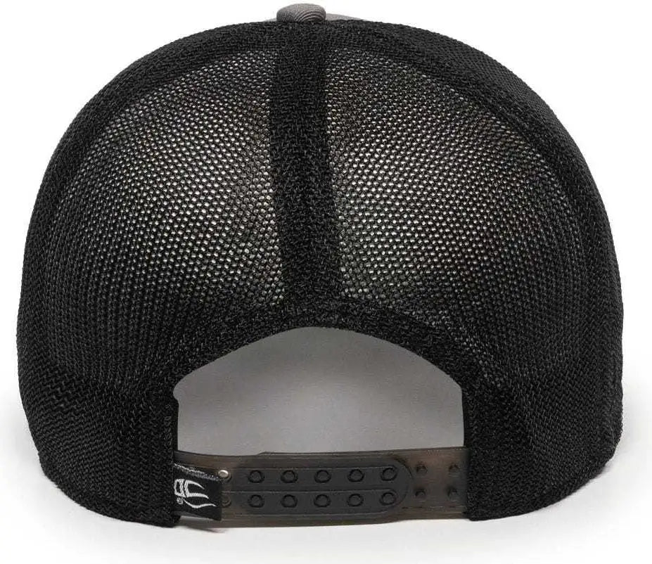 Oc Sports Rgr-360m Adjustable Mesh Back Cap - Grey Black - Gray / 6 7/8’’ - 7 1/2’’