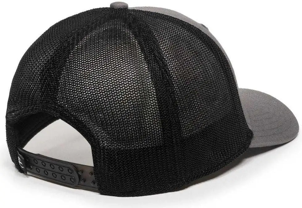Oc Sports Rgr-360m Adjustable Mesh Back Cap - Grey Black - Gray / 6 7/8’’ - 7 1/2’’