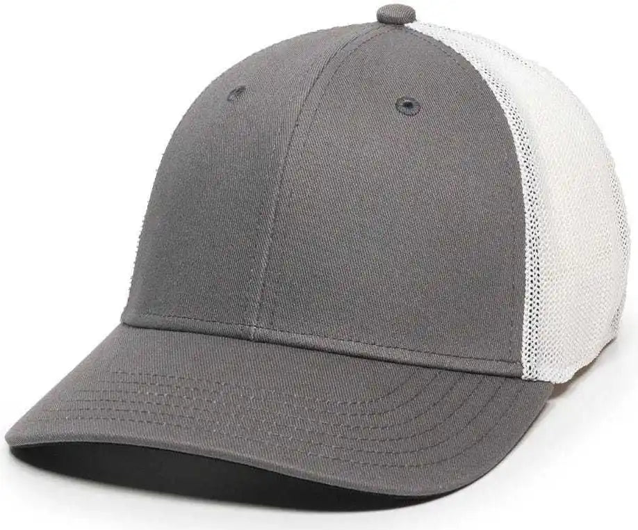 Oc Sports Rgr-360m Adjustable Mesh Back Cap - Grey White - Gray / 6 7/8’’ - 7 1/2’’