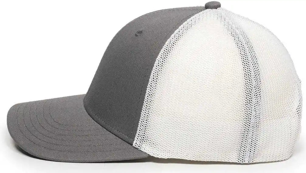 Oc Sports Rgr-360m Adjustable Mesh Back Cap - Grey White - Gray / 6 7/8’’ - 7 1/2’’