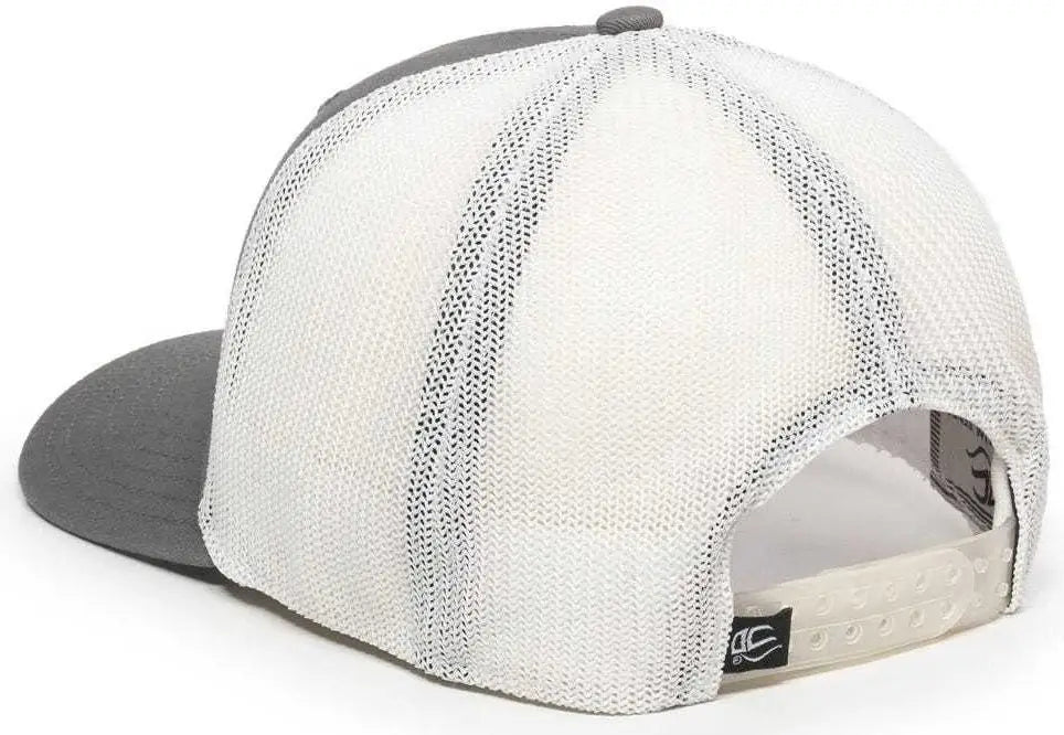 Oc Sports Rgr-360m Adjustable Mesh Back Cap - Grey White - Gray / 6 7/8’’ - 7 1/2’’