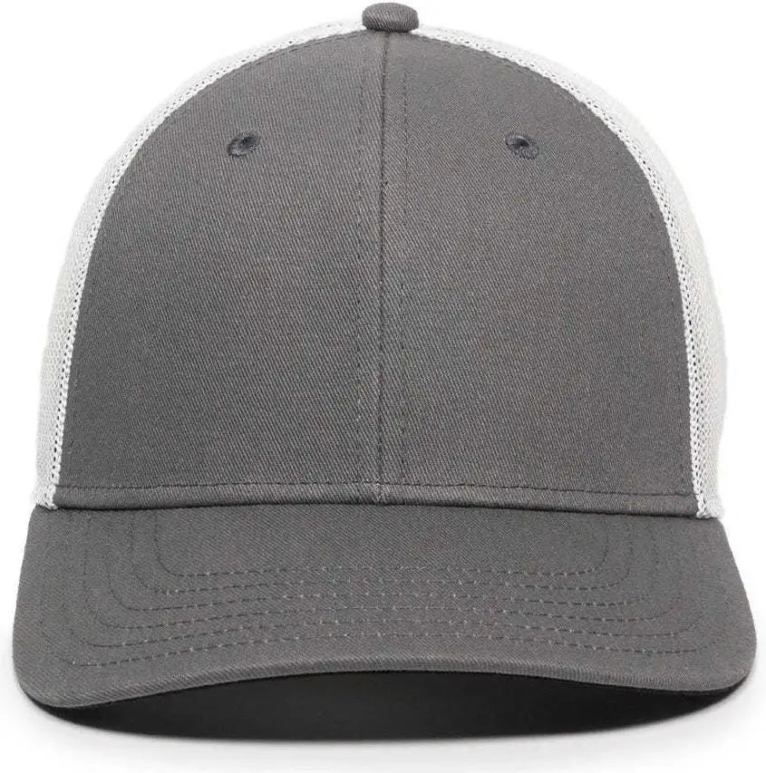 Oc Sports Rgr-360m Adjustable Mesh Back Cap - Grey White - Gray / 6 7/8’’ - 7 1/2’’