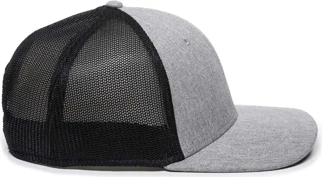 Oc Sports Rgr-360m Adjustable Mesh Back Cap - Heathered Gray Black - 6 7/8’’ - 7 1/2’’