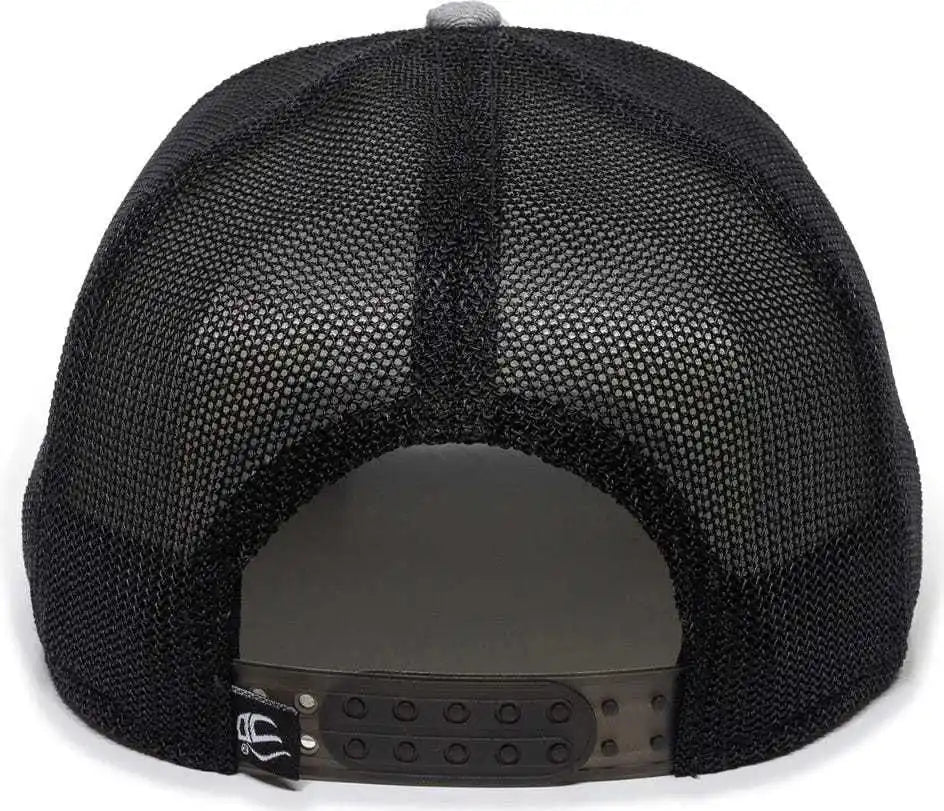 Oc Sports Rgr-360m Adjustable Mesh Back Cap - Heathered Gray Black - 6 7/8’’ - 7 1/2’’