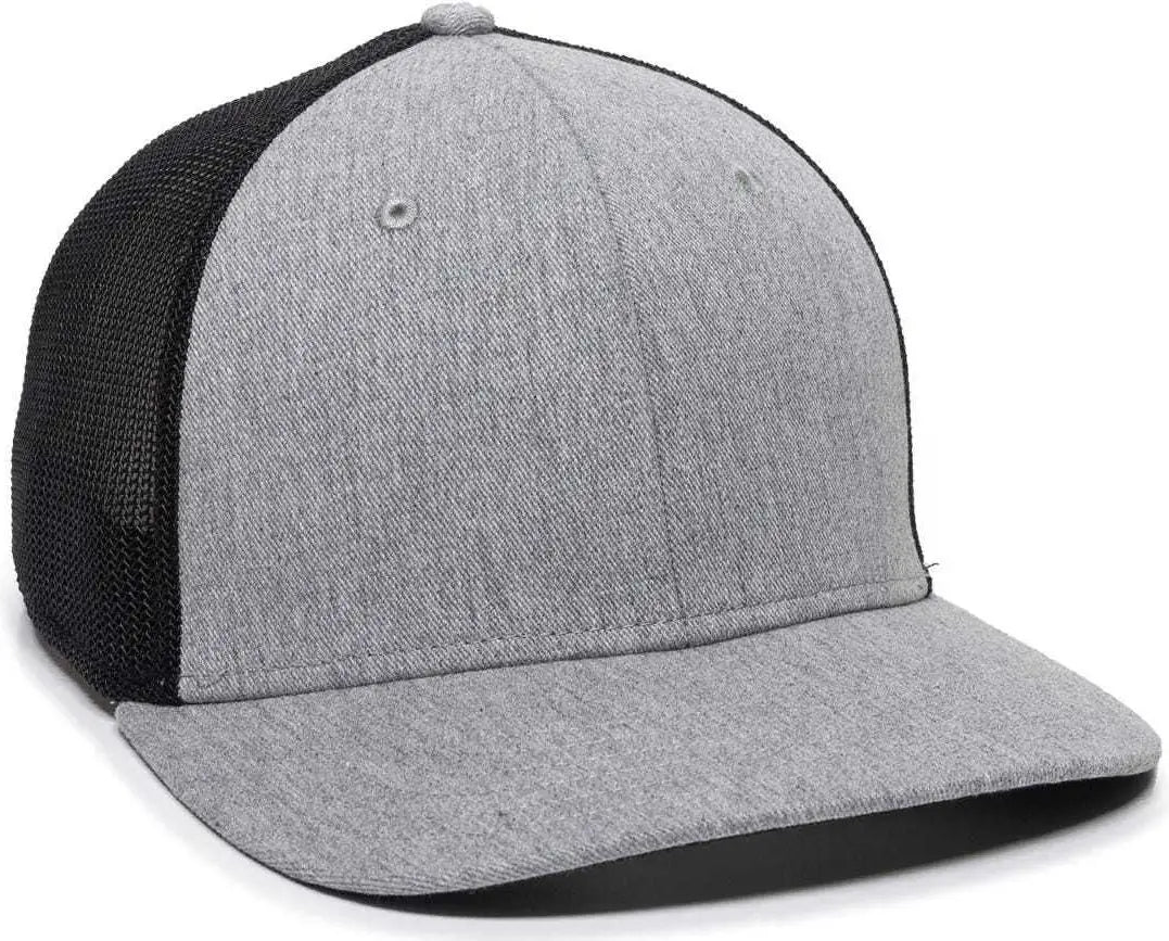 Oc Sports Rgr-360m Adjustable Mesh Back Cap - Heathered Gray Black - 6 7/8’’ - 7 1/2’’
