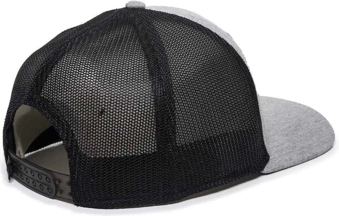 Oc Sports Rgr-360m Adjustable Mesh Back Cap - Heathered Gray Black - 6 7/8’’ - 7 1/2’’