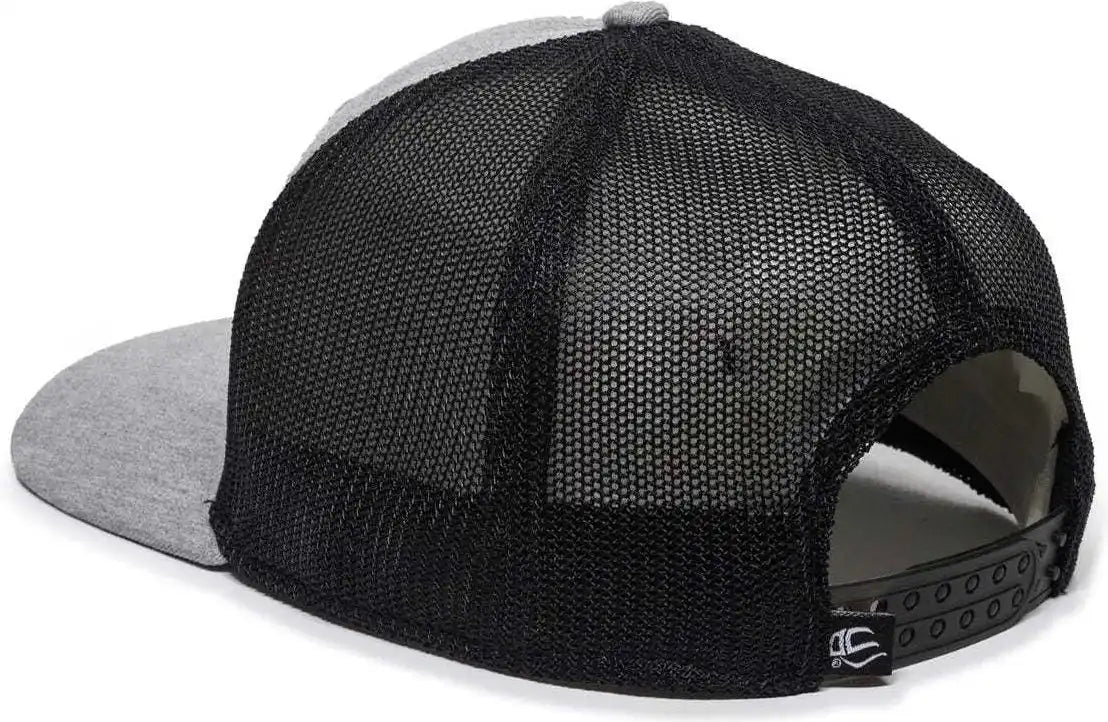 Oc Sports Rgr-360m Adjustable Mesh Back Cap - Heathered Gray Black - 6 7/8’’ - 7 1/2’’