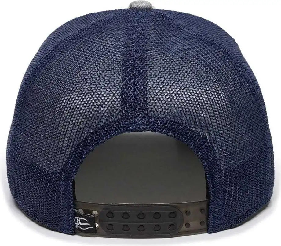 Oc Sports Rgr-360m Adjustable Mesh Back Cap - Heathered Gray Navy - 6 7/8’’ - 7 1/2’’