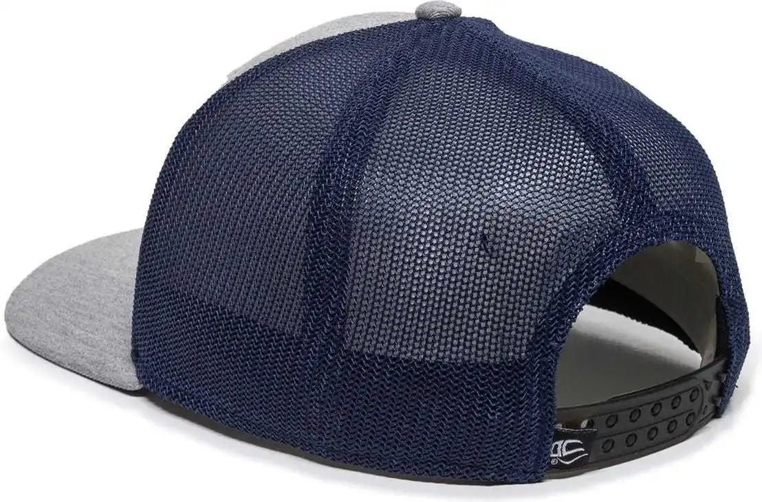 Oc Sports Rgr-360m Adjustable Mesh Back Cap - Heathered Gray Navy - 6 7/8’’ - 7 1/2’’