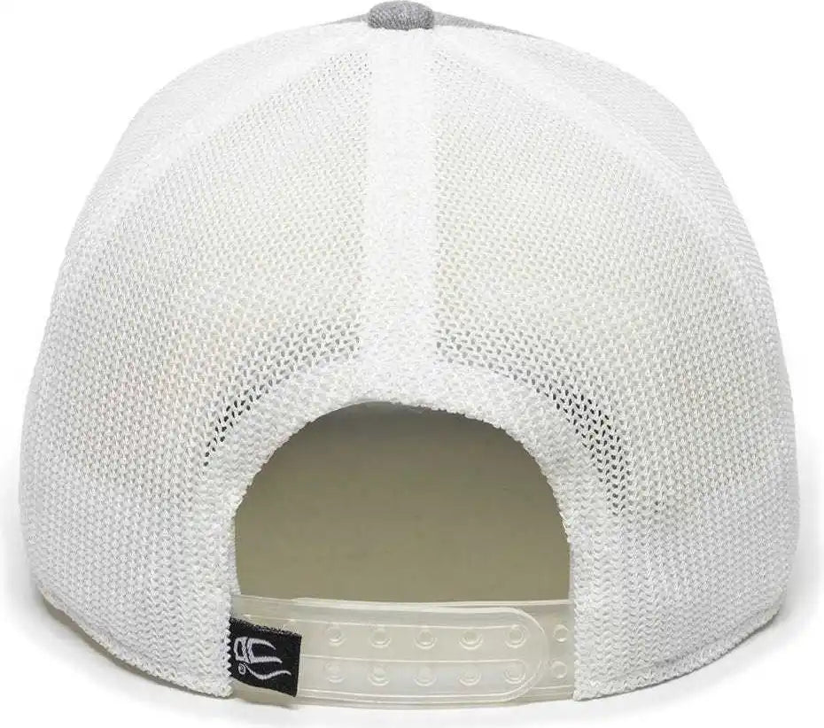Oc Sports Rgr-360m Adjustable Mesh Back Cap - Heathered Gray White - 6 7/8’’ - 7 1/2’’