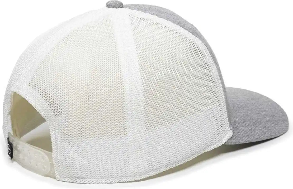 Oc Sports Rgr-360m Adjustable Mesh Back Cap - Heathered Gray White - 6 7/8’’ - 7 1/2’’