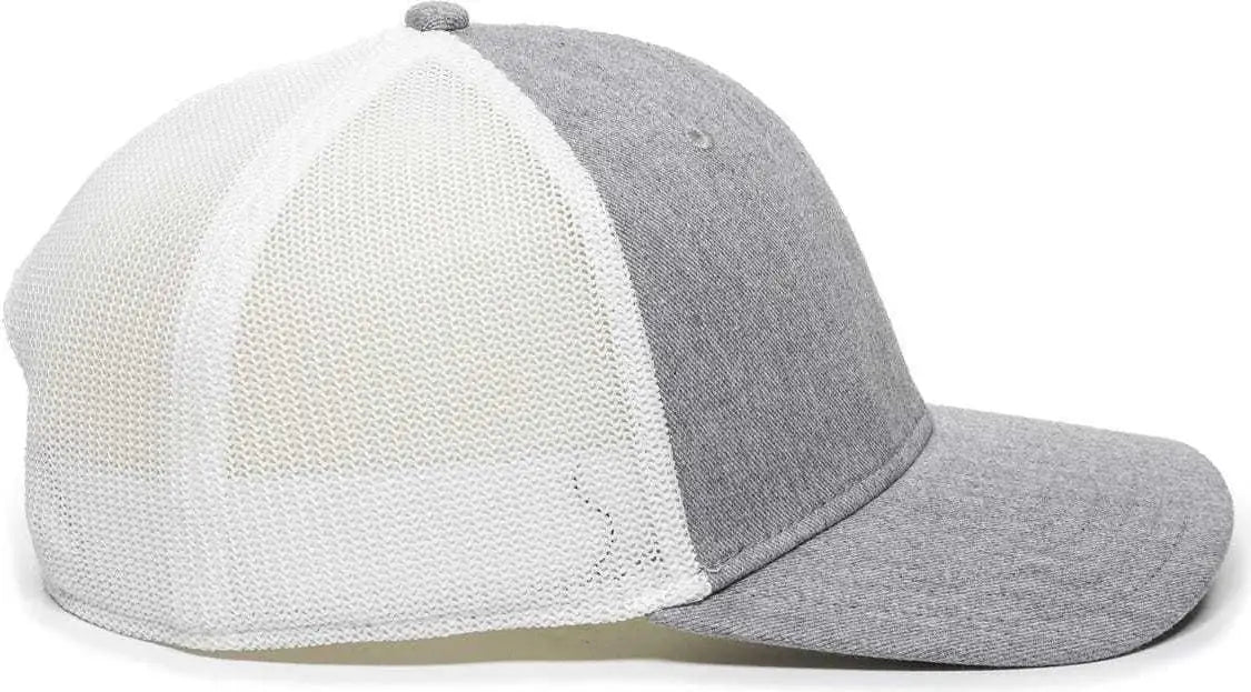 Oc Sports Rgr-360m Adjustable Mesh Back Cap - Heathered Gray White - 6 7/8’’ - 7 1/2’’