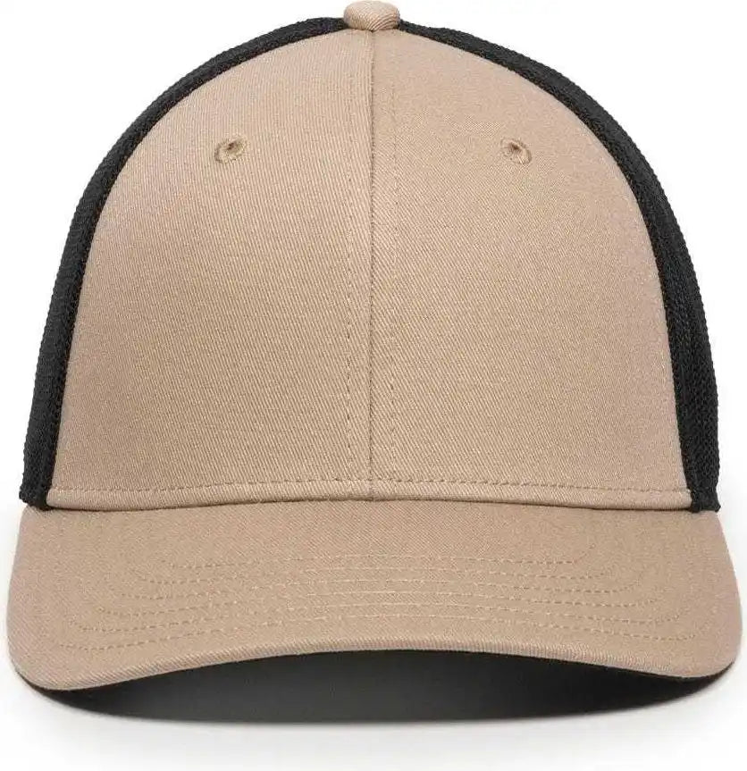 Oc Sports Rgr-360m Adjustable Mesh Back Cap - Khaki Black - 6 7/8’’ - 7 1/2’’