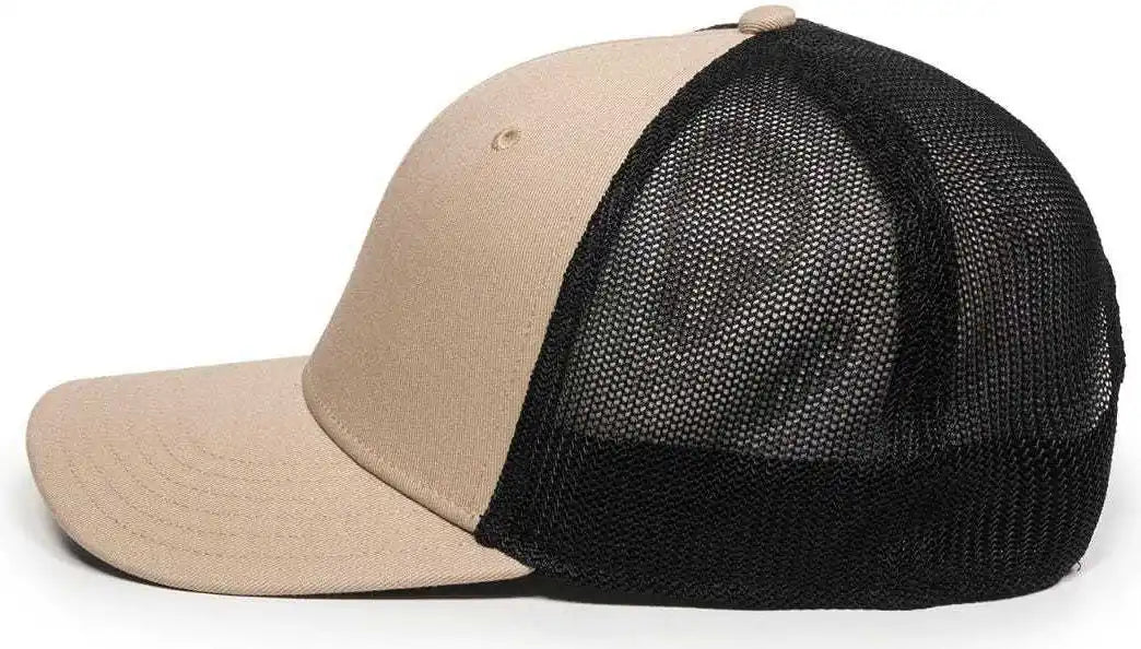 Oc Sports Rgr-360m Adjustable Mesh Back Cap - Khaki Black - 6 7/8’’ - 7 1/2’’