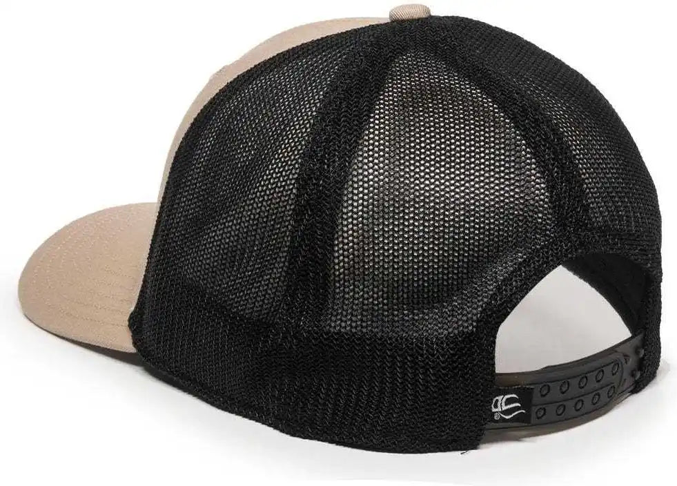 Oc Sports Rgr-360m Adjustable Mesh Back Cap - Khaki Black - 6 7/8’’ - 7 1/2’’