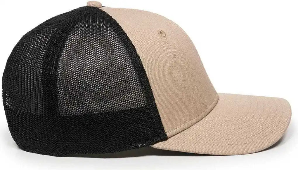 Oc Sports Rgr-360m Adjustable Mesh Back Cap - Khaki Black - 6 7/8’’ - 7 1/2’’