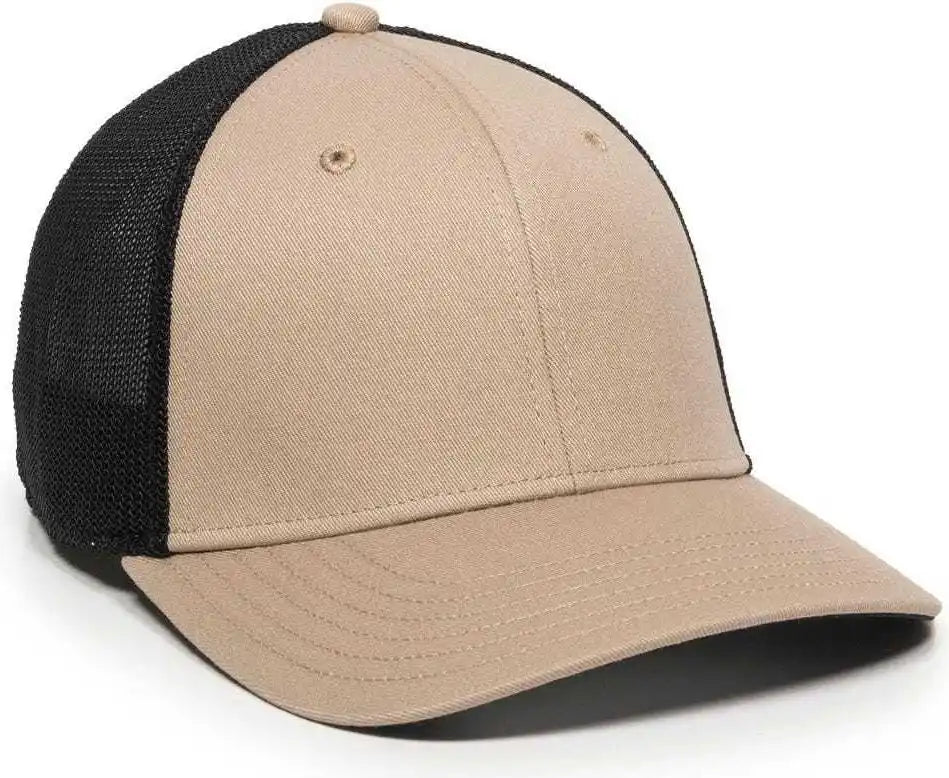 Oc Sports Rgr-360m Adjustable Mesh Back Cap - Khaki Black - 6 7/8’’ - 7 1/2’’