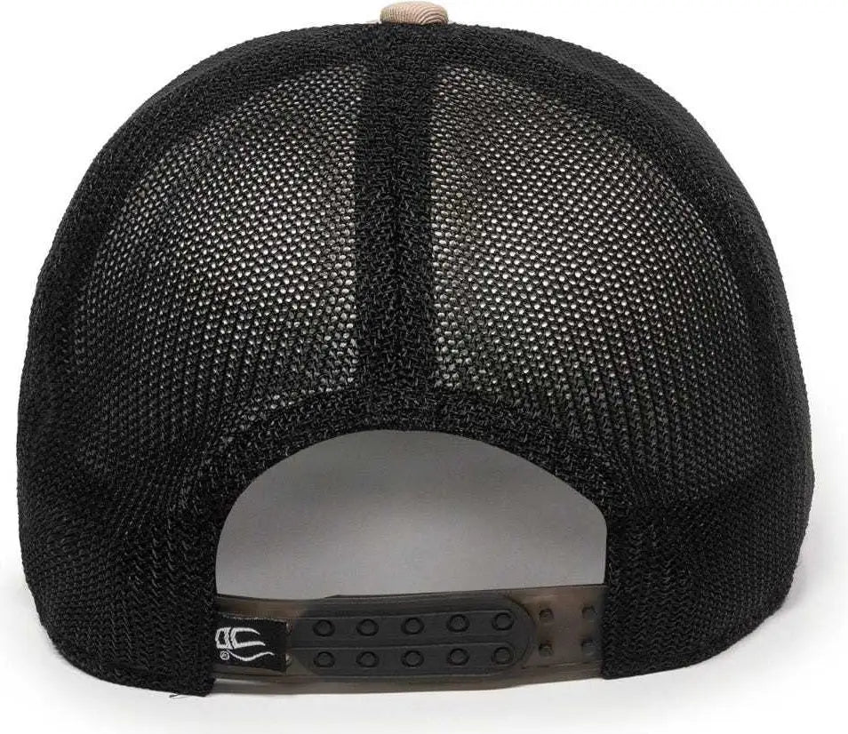 Oc Sports Rgr-360m Adjustable Mesh Back Cap - Khaki Black