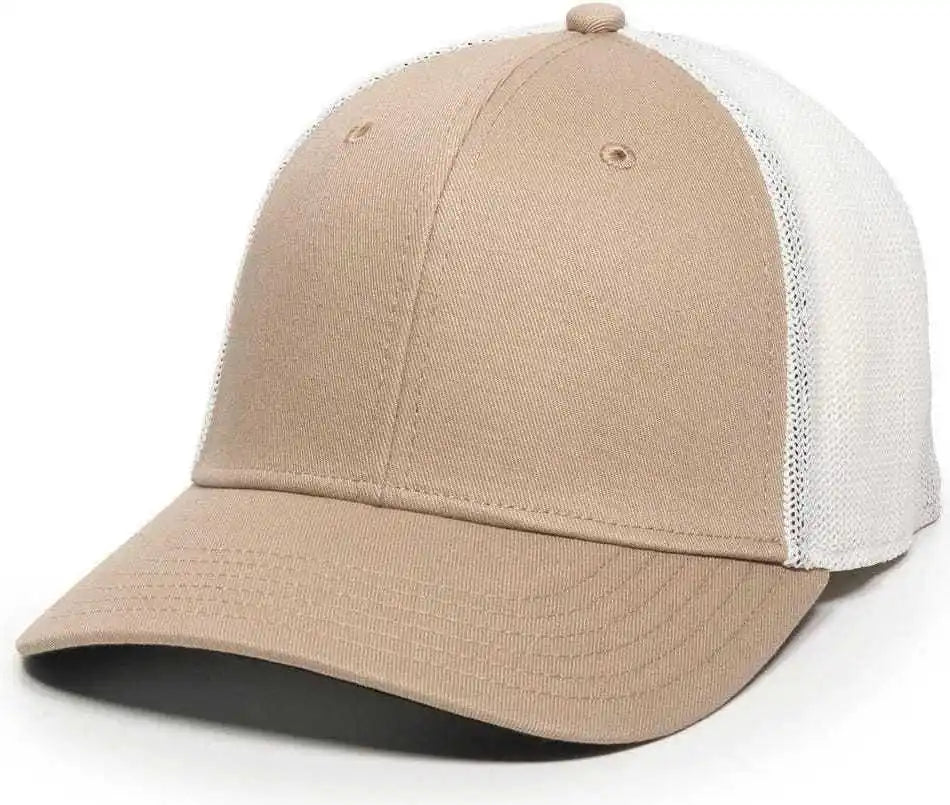 Oc Sports Rgr-360m Adjustable Mesh Back Cap - Khaki White - 6 7/8’’ - 7 1/2’’