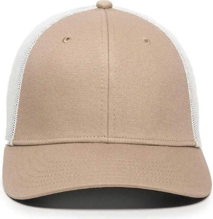 Oc Sports Rgr-360m Adjustable Mesh Back Cap - Khaki White - 6 7/8’’ - 7 1/2’’
