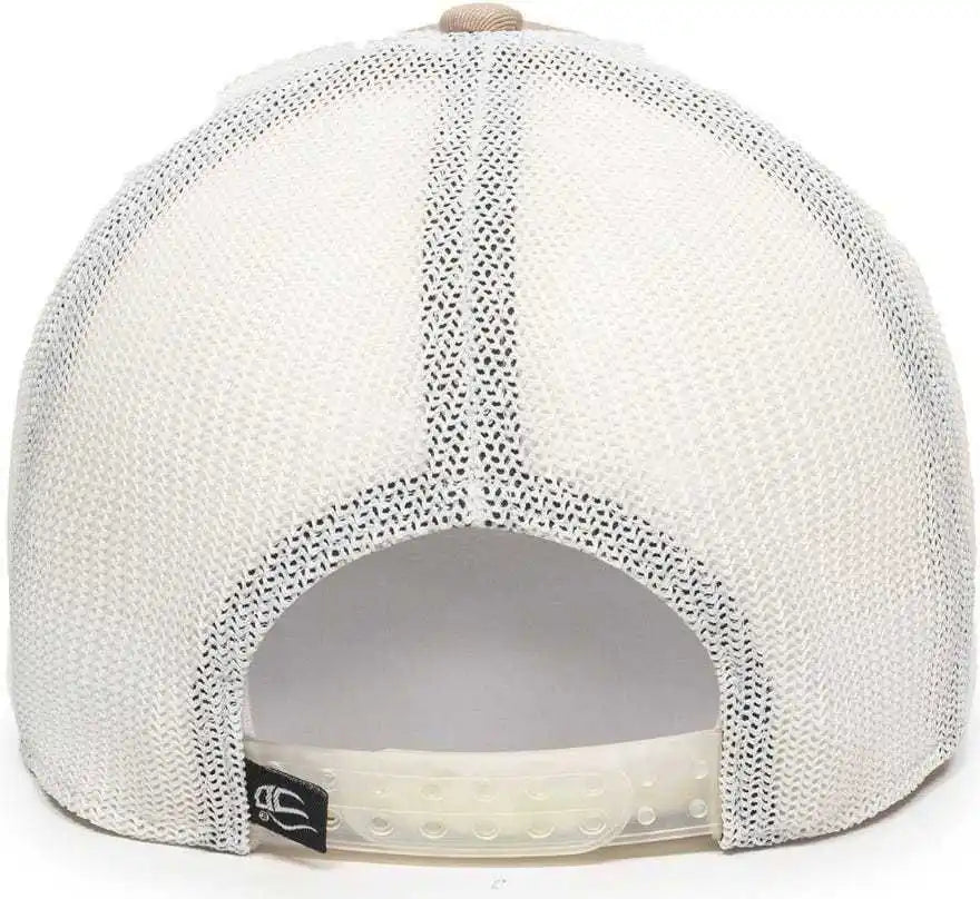 Oc Sports Rgr-360m Adjustable Mesh Back Cap - Khaki White - 6 7/8’’ - 7 1/2’’