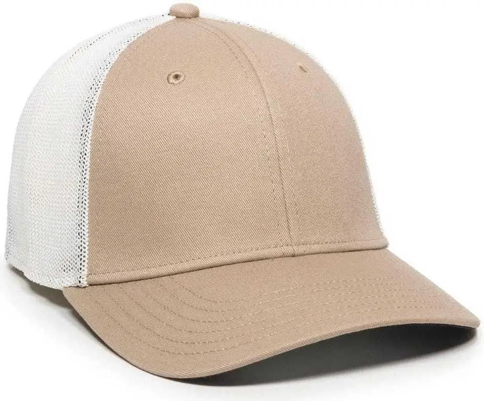 Oc Sports Rgr-360m Adjustable Mesh Back Cap - Khaki White