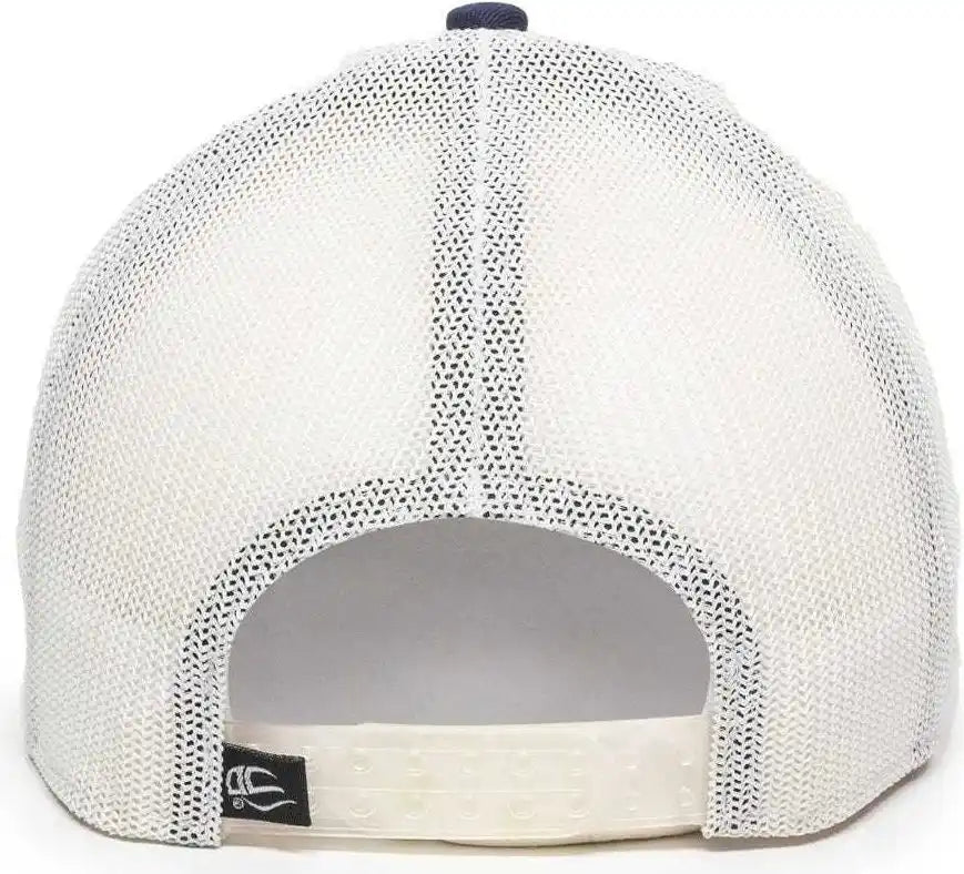 Oc Sports Rgr-360m Adjustable Mesh Back Cap - Navy White - 6 7/8’’ - 7 1/2’’