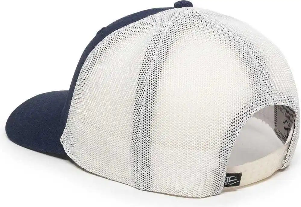 Oc Sports Rgr-360m Adjustable Mesh Back Cap - Navy White - 6 7/8’’ - 7 1/2’’
