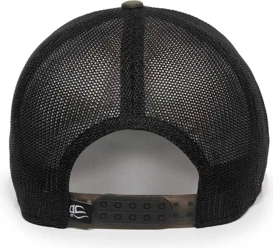 Oc Sports Rgr-360m Adjustable Mesh Back Cap - Olive Black - 6 7/8’’ - 7 1/2’’