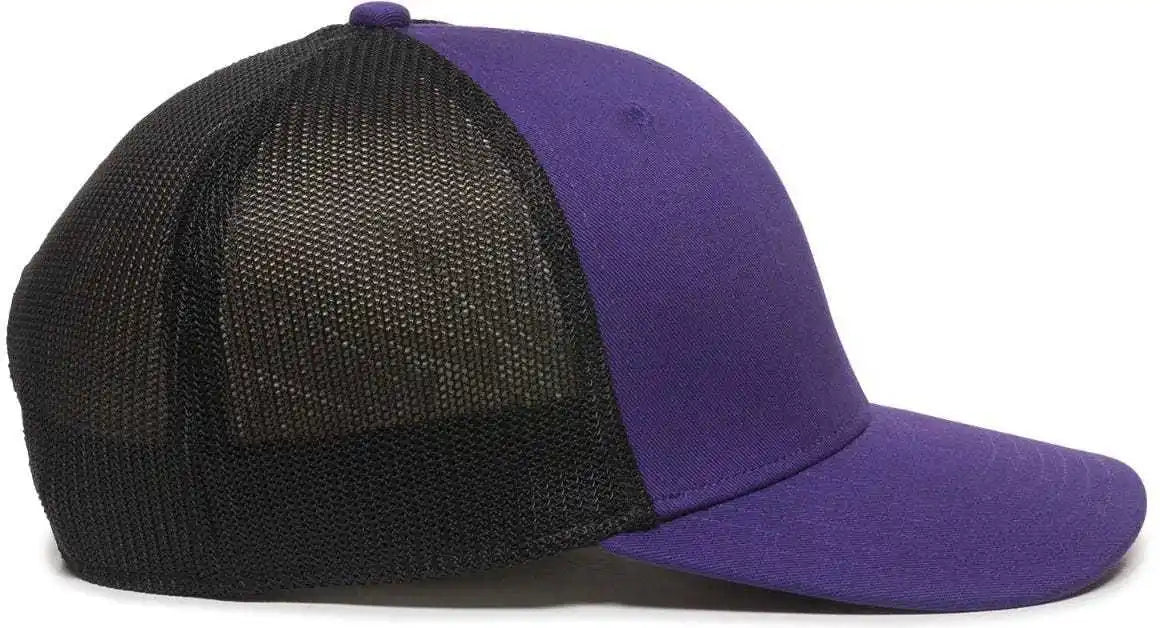 Oc Sports Rgr-360m Adjustable Mesh Back Cap - Purple Black - 6 7/8’’ - 7 1/2’’