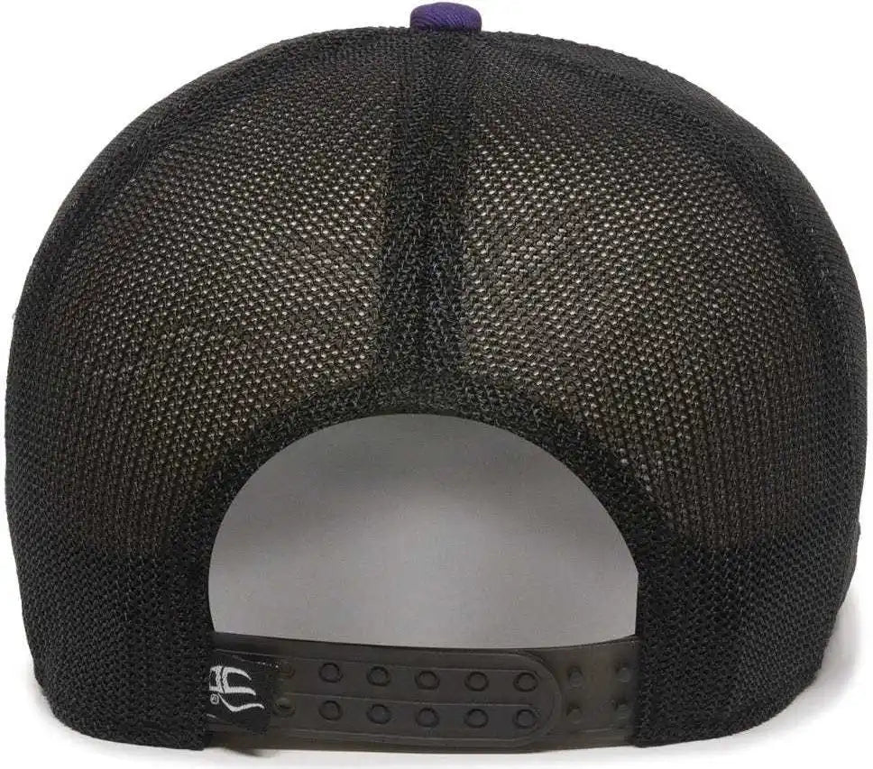 Oc Sports Rgr-360m Adjustable Mesh Back Cap - Purple Black - 6 7/8’’ - 7 1/2’’