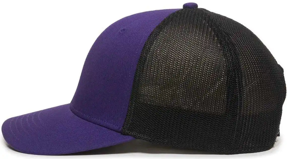Oc Sports Rgr-360m Adjustable Mesh Back Cap - Purple Black - 6 7/8’’ - 7 1/2’’