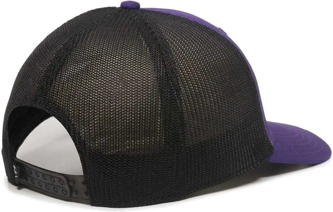Oc Sports Rgr-360m Adjustable Mesh Back Cap - Purple Black - 6 7/8’’ - 7 1/2’’