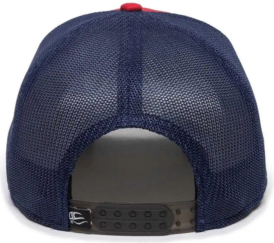 Oc Sports Rgr-360m Adjustable Mesh Back Cap - Red Navy - 6 7/8’’ - 7 1/2’’