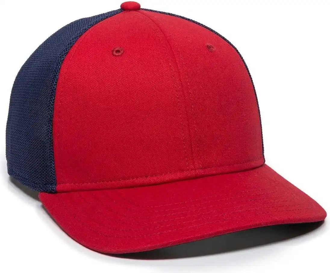 Oc Sports Rgr-360m Adjustable Mesh Back Cap - Red Navy - 6 7/8’’ - 7 1/2’’