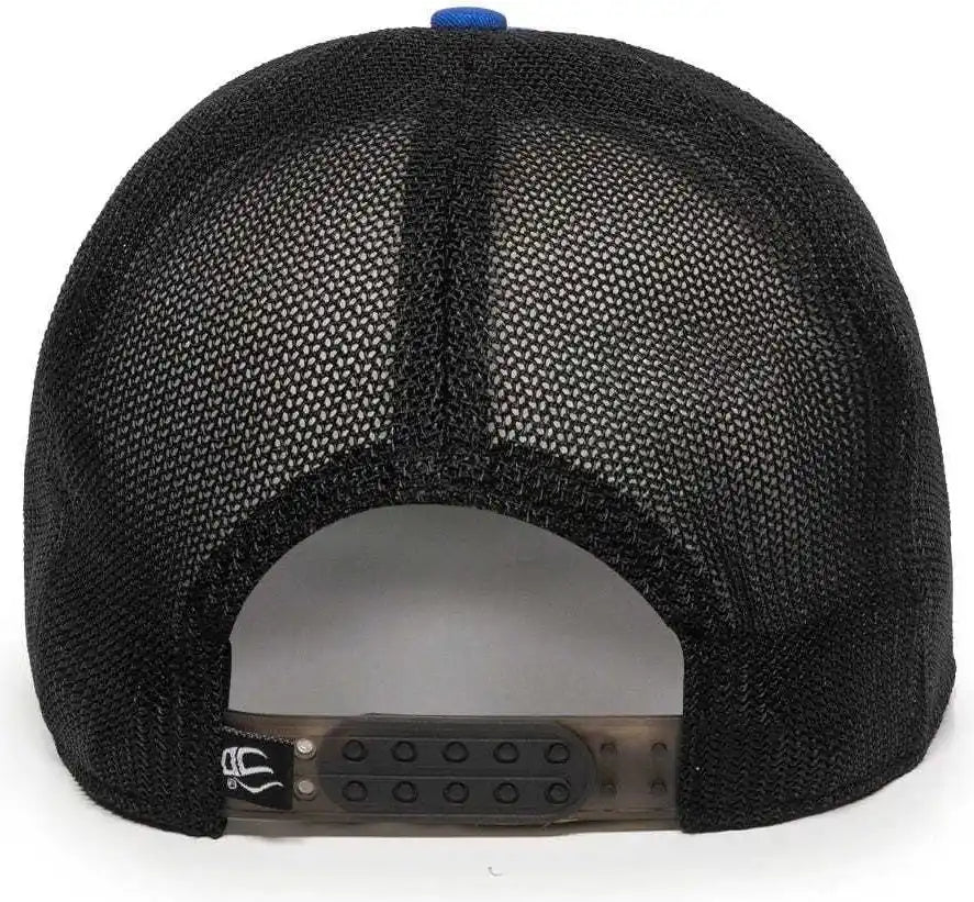 Oc Sports Rgr-360m Adjustable Mesh Back Cap - Royal Black - 6 7/8’’ - 7 1/2’’