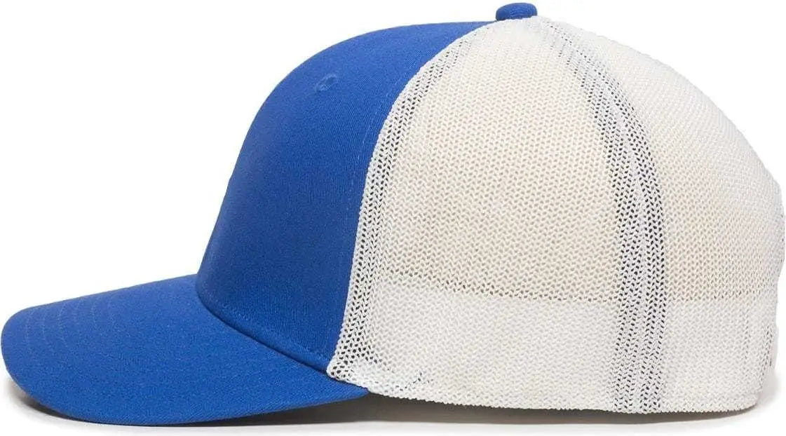 Oc Sports Rgr-360m Adjustable Mesh Back Cap - Royal White