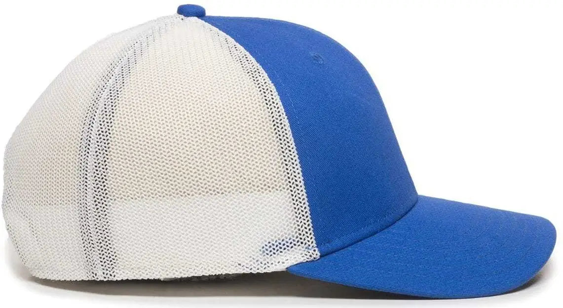 Oc Sports Rgr-360m Adjustable Mesh Back Cap - Royal White