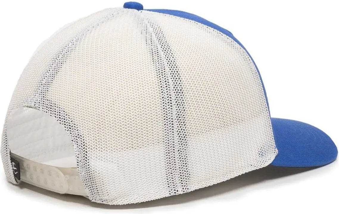 Oc Sports Rgr-360m Adjustable Mesh Back Cap - Royal White