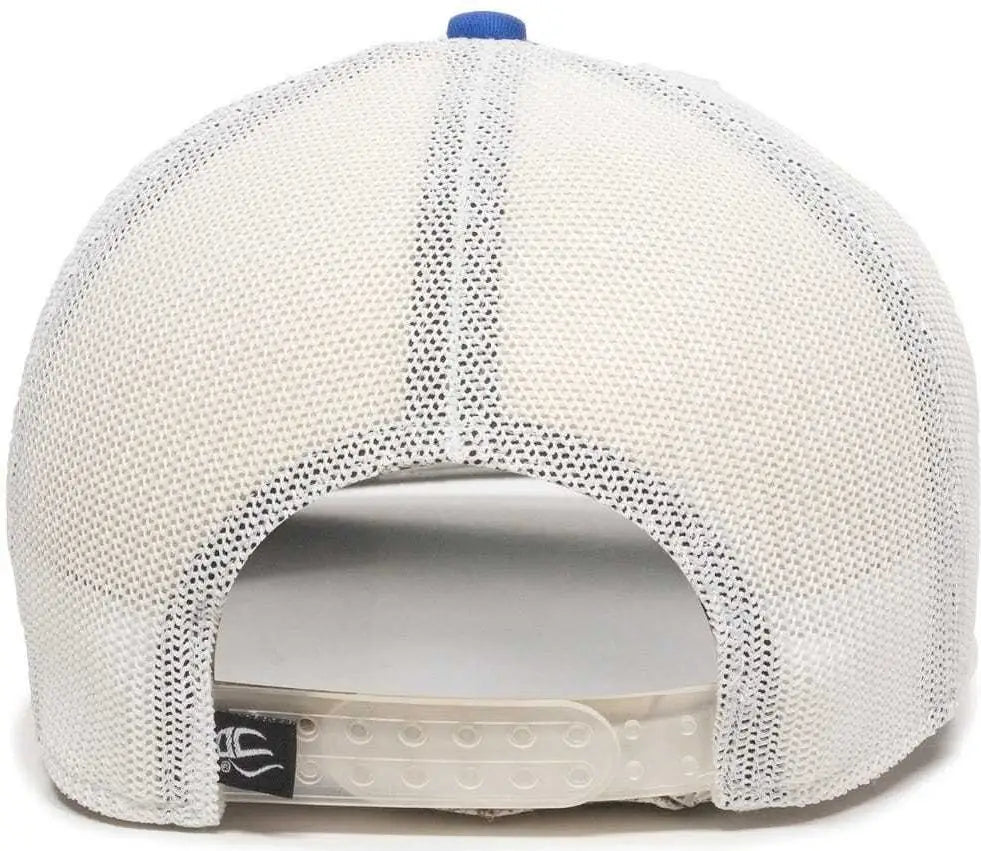 Oc Sports Rgr-360m Adjustable Mesh Back Cap - Royal White