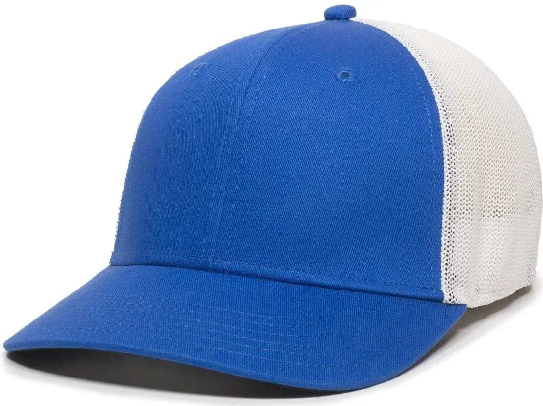 Oc Sports Rgr-360m Adjustable Mesh Back Cap - Royal White