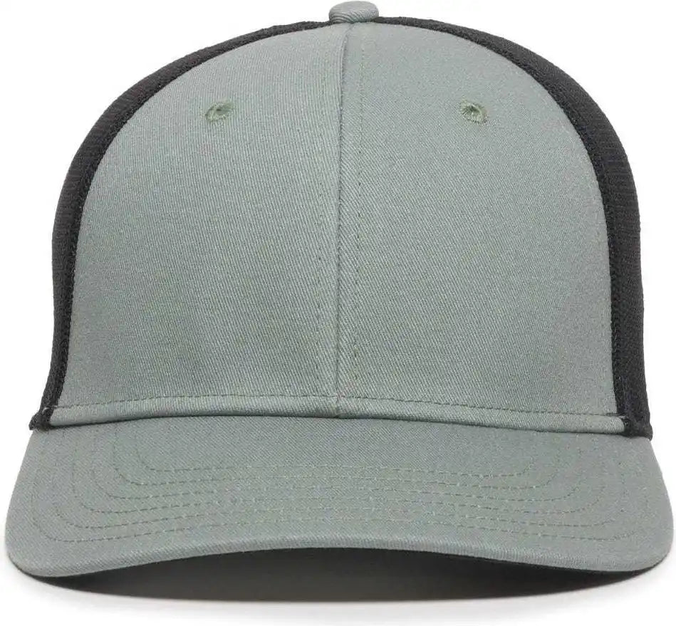 Oc Sports Rgr-360m Adjustable Mesh Back Cap - Sage Black - Gray / 6 7/8’’ - 7 1/2’’