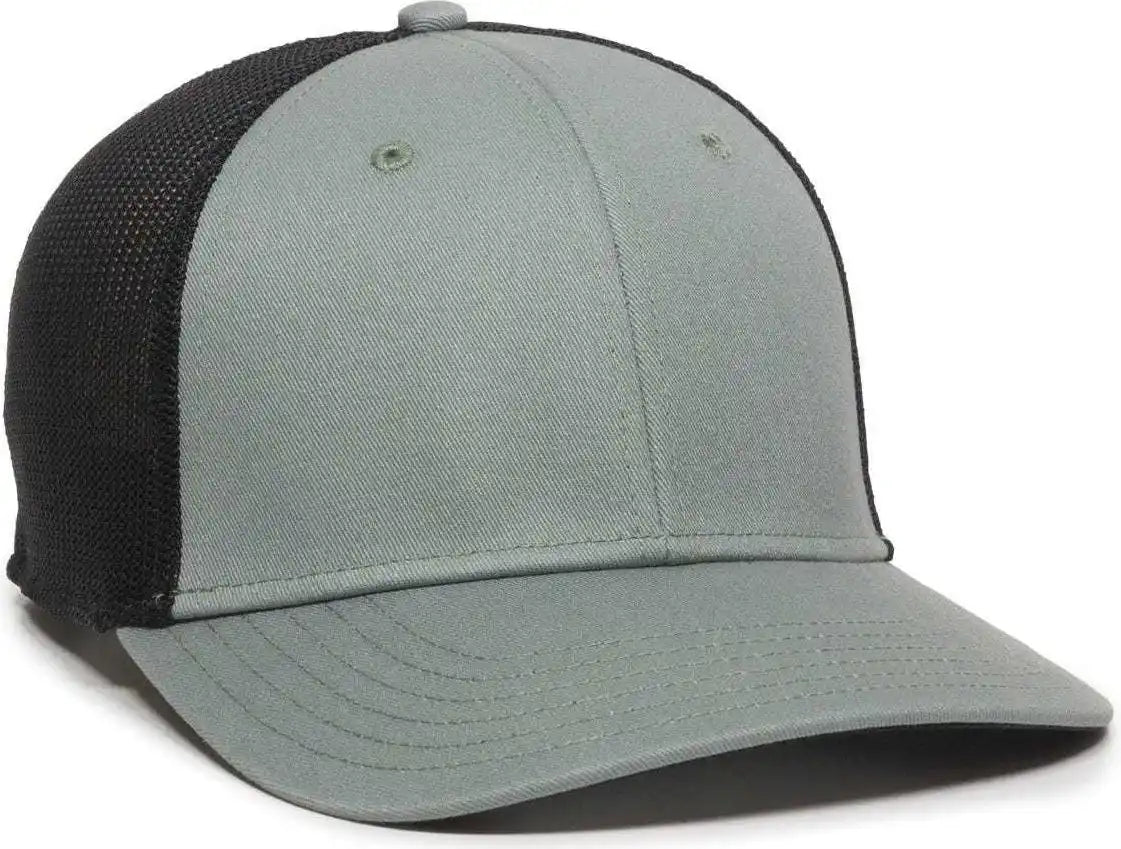 Oc Sports Rgr-360m Adjustable Mesh Back Cap - Sage Black - Gray / 6 7/8’’ - 7 1/2’’