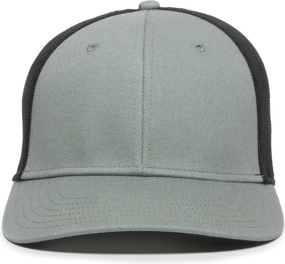 Oc Sports Rgr-360m Adjustable Mesh Back Cap - Sage Black - Gray / 6 7/8’’ - 7 1/2’’