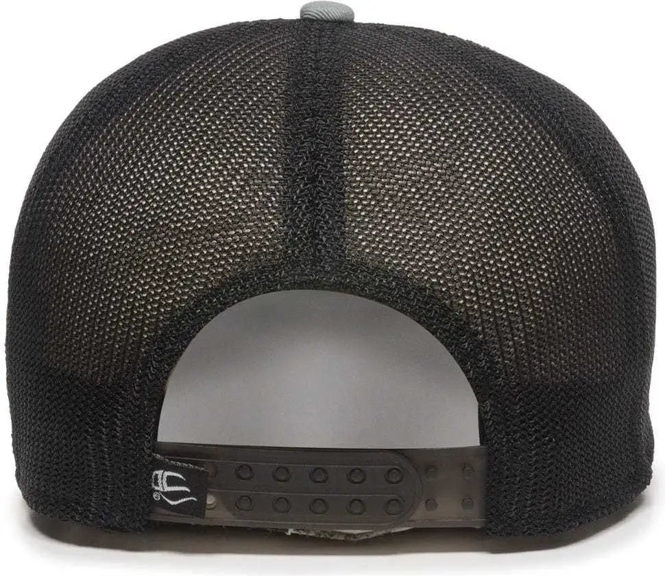 Oc Sports Rgr-360m Adjustable Mesh Back Cap - Sage Black - Gray / 6 7/8’’ - 7 1/2’’