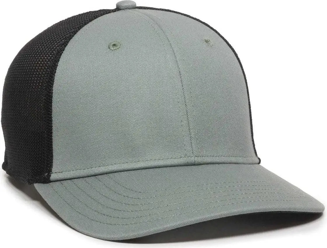 Oc Sports Rgr-360m Adjustable Mesh Back Cap - Sage Black - Gray / 6 7/8’’ - 7 1/2’’