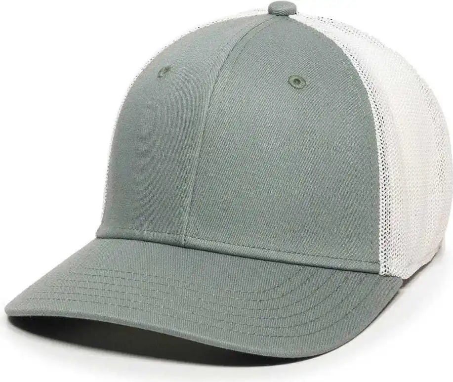 Oc Sports Rgr-360m Adjustable Mesh Back Cap - Sage White - Gray / 6 7/8’’ - 7 1/2’’