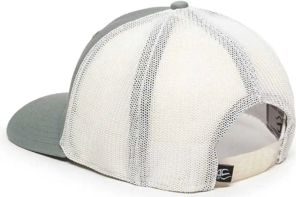Oc Sports Rgr-360m Adjustable Mesh Back Cap - Sage White - Gray / 6 7/8’’ - 7 1/2’’